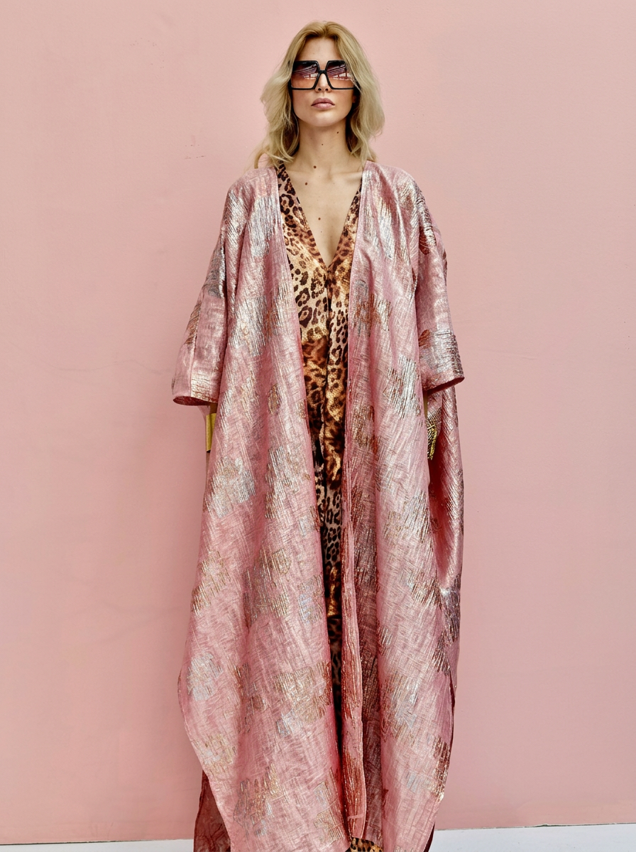 Peach Brocade Coat