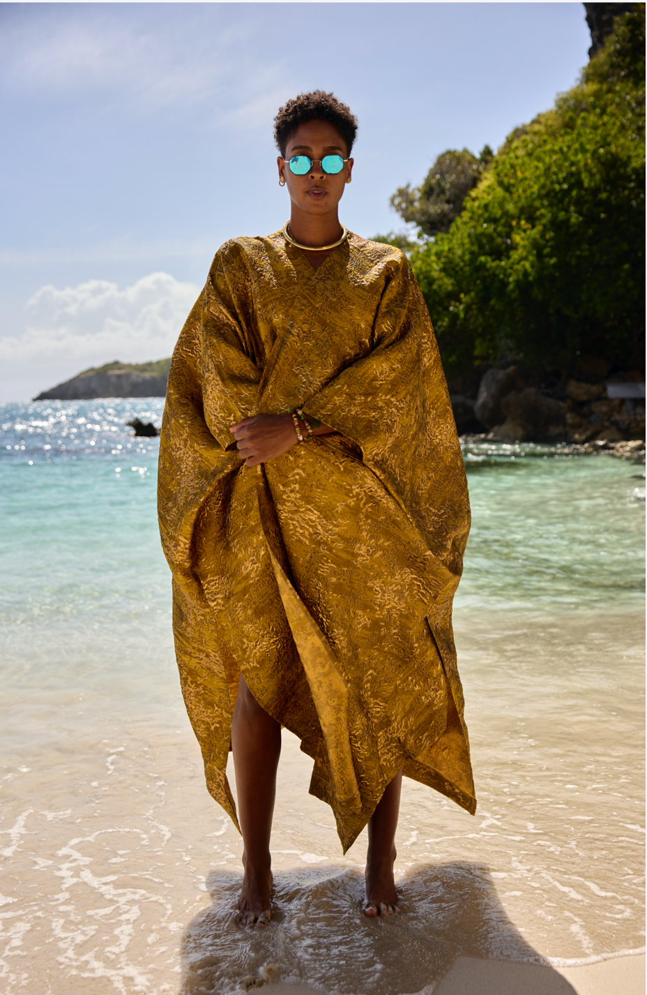 Gold Heavy Brocade Coat